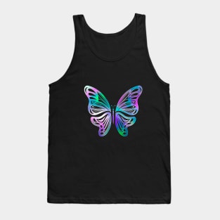 Butterfly Animal Color Wild Forest Nature Chrome Graphic Tank Top